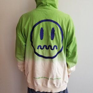 UNISEX Beaster explorer emoji oversize hoodie size XL, chemical green and cream